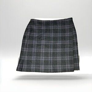 Eddie Bauer Black and Gray Plaid Mini Skirt